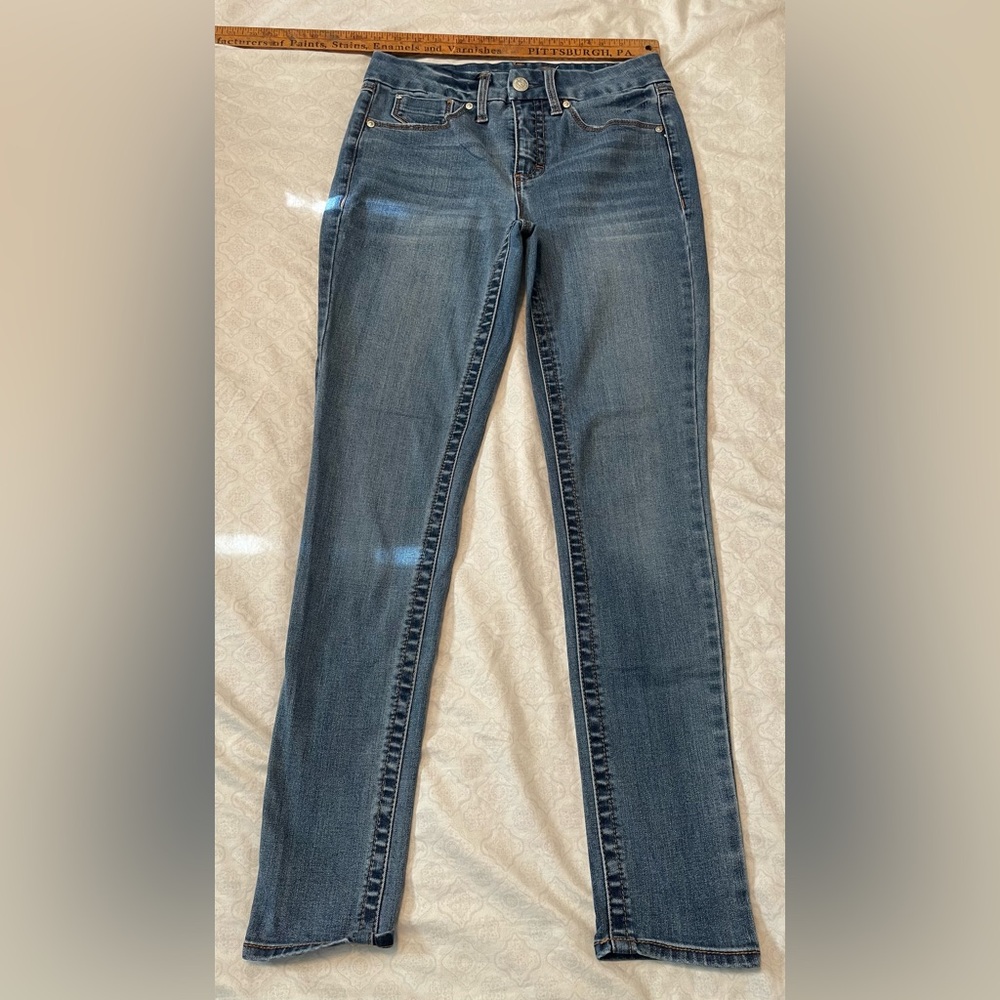 Seven7 Womens Tummyless High-Rise Skinny Jeans